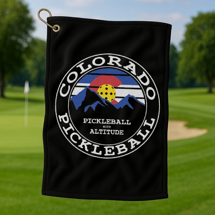 Pickleball Colorado Pickle Ball With Altitude Pickleball Golf Towel