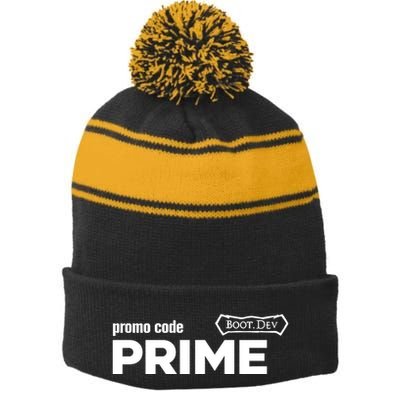 Promo Code Prime Boot.Dev Stripe Pom Pom Beanie