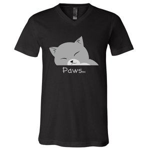 Paws Cat V-Neck T-Shirt