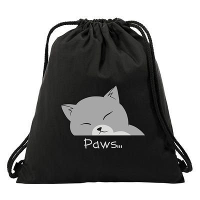 Paws Cat Drawstring Bag