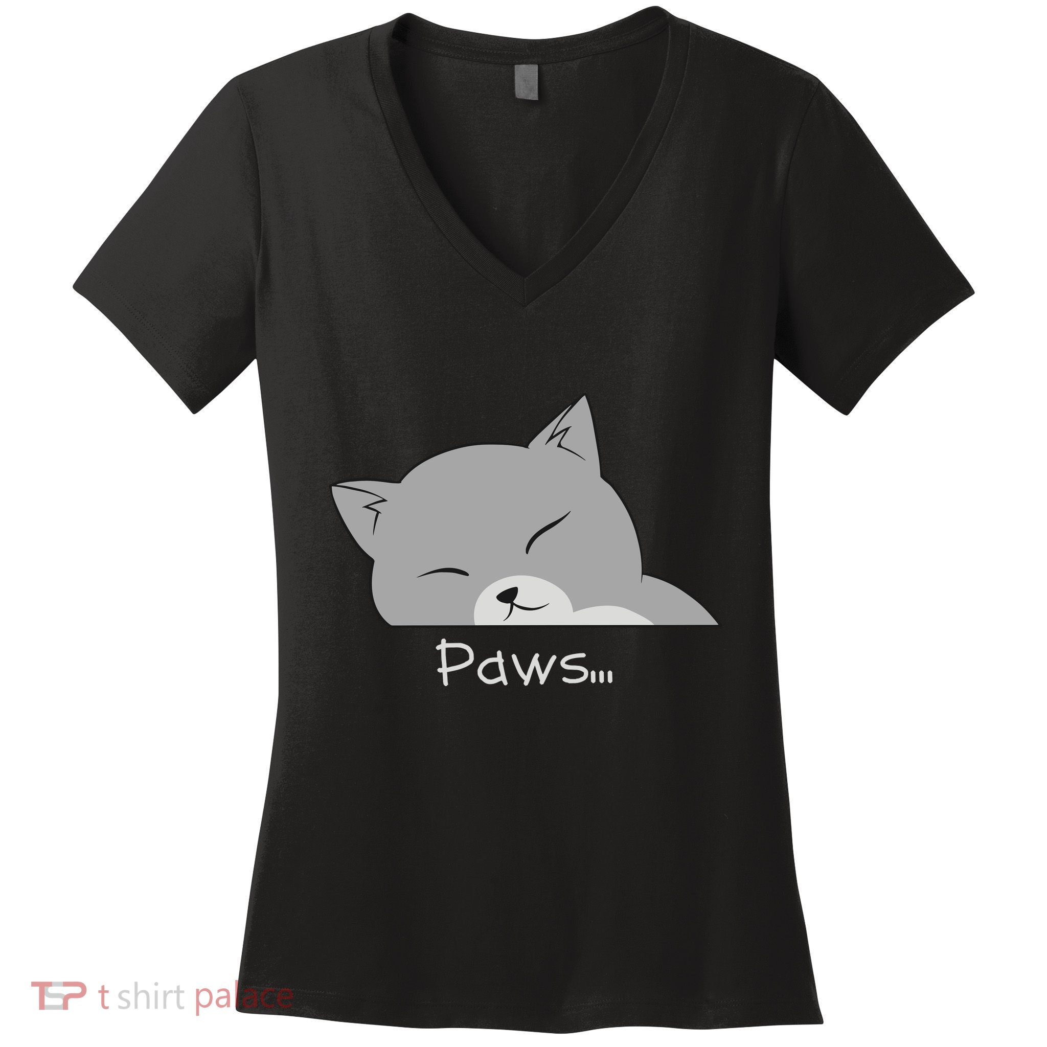 Paws Cat Women's V-Neck T-Shirt