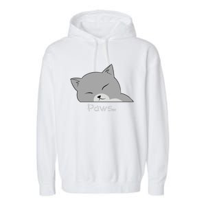 Paws Cat Garment-Dyed Fleece Hoodie