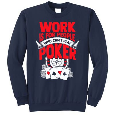 Poker Casino Player Bluffing Ace Royal Flush Pik Pot Sweatshirt