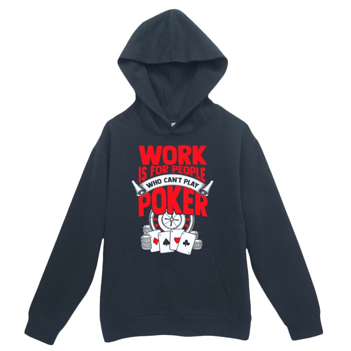 Poker Casino Player Bluffing Ace Royal Flush Pik Pot Urban Pullover Hoodie