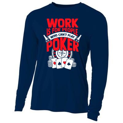 Poker Casino Player Bluffing Ace Royal Flush Pik Pot Cooling Performance Long Sleeve Crew