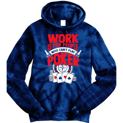 Poker Casino Player Bluffing Ace Royal Flush Pik Pot Tie Dye Hoodie