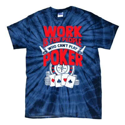 Poker Casino Player Bluffing Ace Royal Flush Pik Pot Tie-Dye T-Shirt