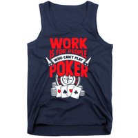 Poker Casino Player Bluffing Ace Royal Flush Pik Pot Tank Top