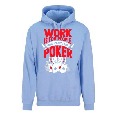 Poker Casino Player Bluffing Ace Royal Flush Pik Pot Unisex Surf Hoodie