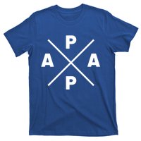 Papa Cross Papa Of The Year Daddy Dad Fathers Day Father Funny Gift T-Shirt