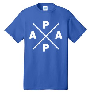 Papa Cross Papa Of The Year Daddy Dad Fathers Day Father Funny Gift Tall T-Shirt