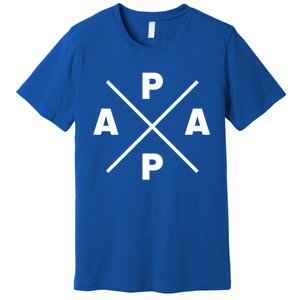 Papa Cross Papa Of The Year Daddy Dad Fathers Day Father Funny Gift Premium T-Shirt