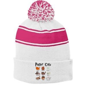 Potter Cats Stripe Pom Pom Beanie