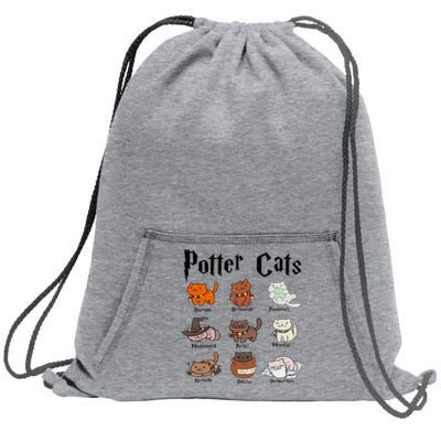 Potter Cats Sweatshirt Cinch Pack Bag