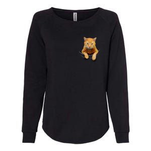 Pocket Cat Womens California Wash Sweatshirt