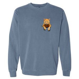 Pocket Cat Garment-Dyed Sweatshirt