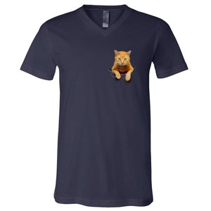 Pocket Cat V-Neck T-Shirt