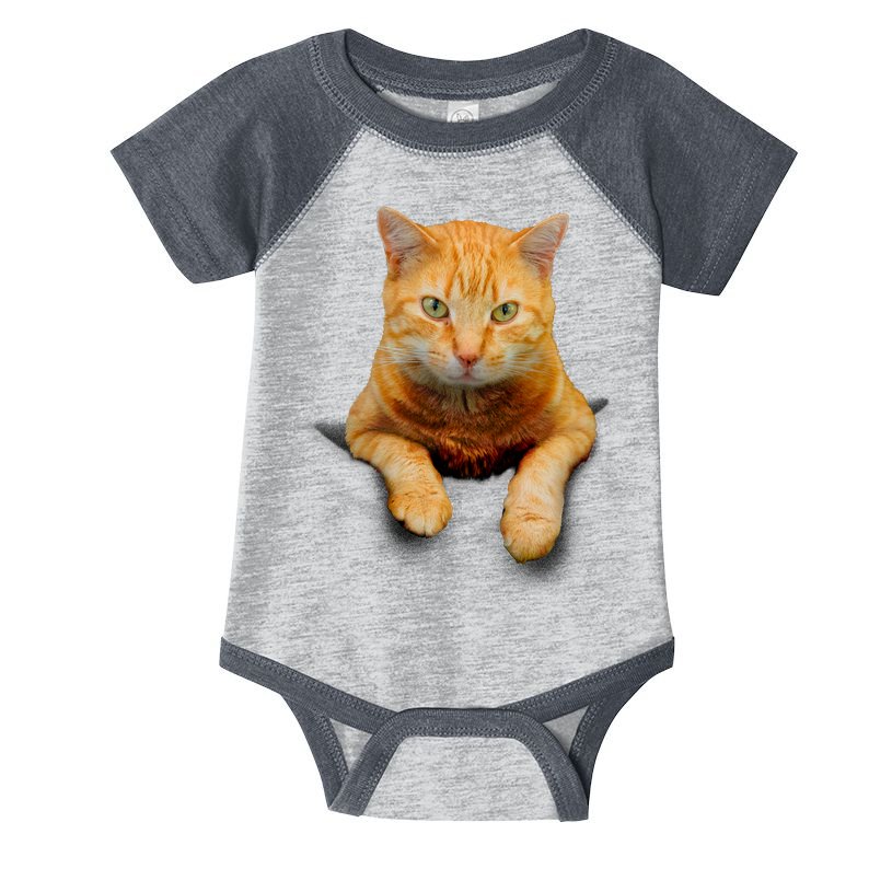 Pocket Cat Infant Baby Jersey Bodysuit