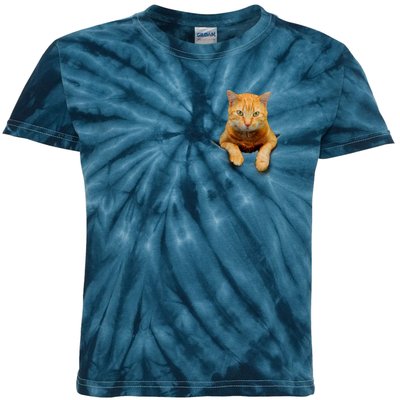 Pocket Cat Kids Tie-Dye T-Shirt