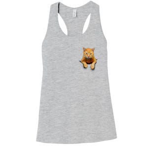 Pocket Cat Women's Racerback Tank