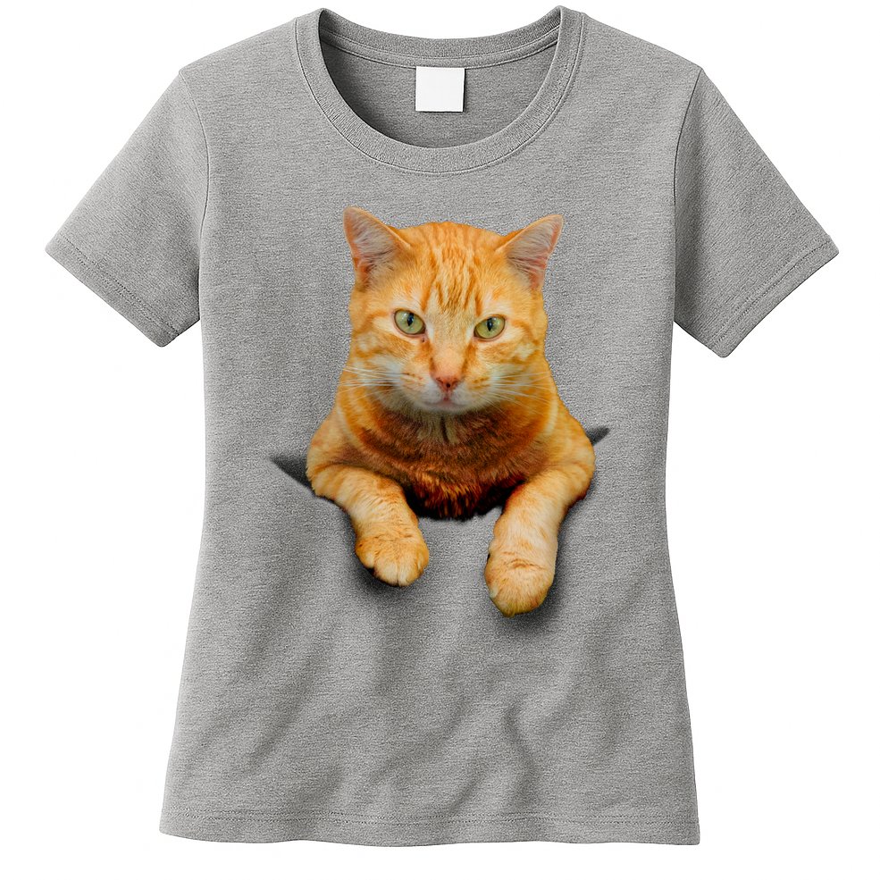 Pocket Cat Womens T-Shirt