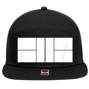 Pickleball Court Player Cute Pickleball Team 7 Panel Mesh Trucker Snapback Hat