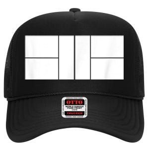 Pickleball Court Player Cute Pickleball Team High Crown Mesh Back Trucker Hat