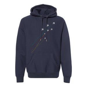 Pilot Commercial Passenger Airplanes Aeroplanes Airline Gift Premium Hoodie