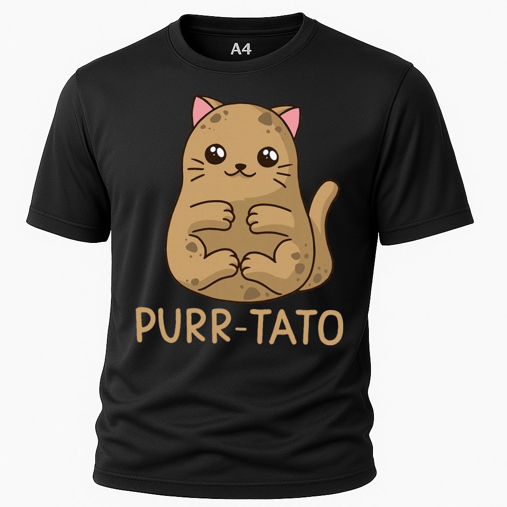 Purrtato Cat Potato Cat Lover Idaho Potatoes Cooling Performance Crew T-Shirt