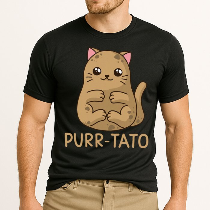 Purrtato Cat Potato Cat Lover Idaho Potatoes Cooling Performance Crew T-Shirt