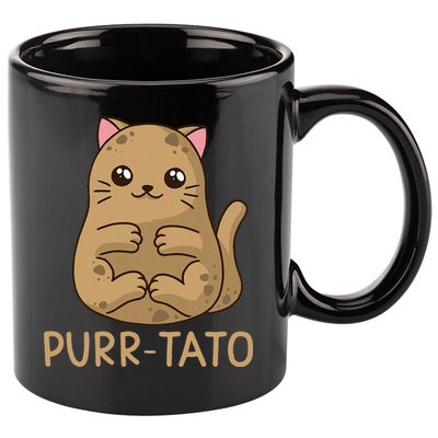 Purrtato Cat Potato Cat Lover Idaho Potatoes 11oz C Handle Ceramic Mug