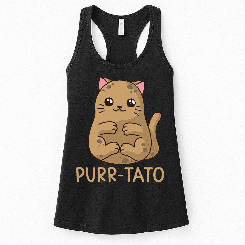 Purrtato Cat Potato Cat Lover Idaho Potatoes Womens Tank Top