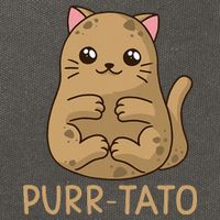 Purrtato Cat Potato Cat Lover Idaho Potatoes Cotton Canvas Backpack