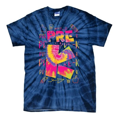 PreK Cute Prek Pre K First Day Of School Teacher Tie-Dye T-Shirt