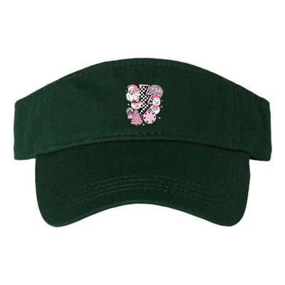 Pink Christmas Retro Santa Disco Snowman Groovy Xmas Visor