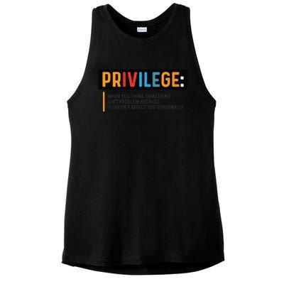 Privilege Civil Rights Tee Equality Tank Ladies PosiCharge Tri-Blend Wicking Tank