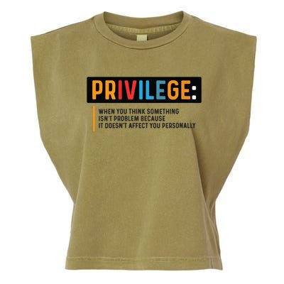 Privilege Civil Rights Tee Equality Tank Garment-Dyed Women's Muscle Tee