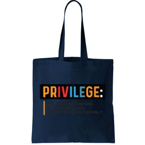 Privilege Civil Rights Tee Equality Tank Tote Bag