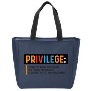 Privilege Civil Rights Tee Equality Tank Zip Tote Bag