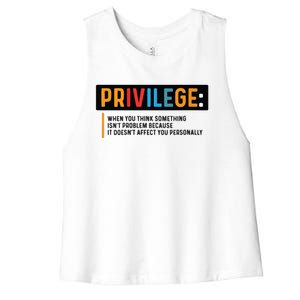 Privilege Civil Rights Tee Equality Tank Women's Racerback Cropped Tank