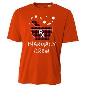 Pharmacy Crew Red Plaid Pharmacist Bowl Pills Christmas Gift Cooling Performance Crew T-Shirt