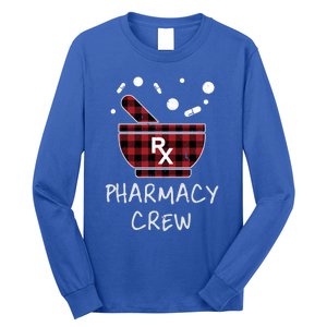 Pharmacy Crew Red Plaid Pharmacist Bowl Pills Christmas Gift Long Sleeve Shirt