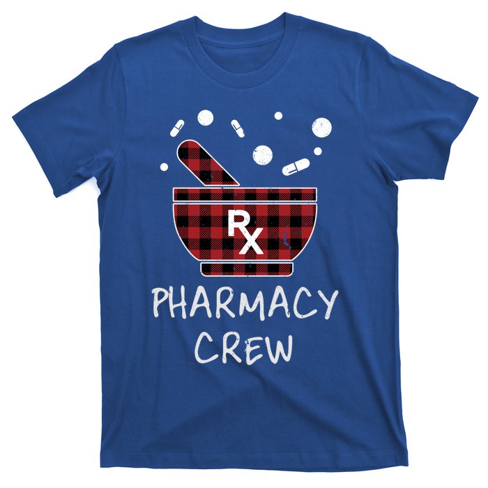 Pharmacy Crew Red Plaid Pharmacist Bowl Pills Christmas Gift T-Shirt