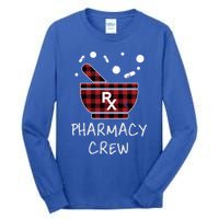 Pharmacy Crew Red Plaid Pharmacist Bowl Pills Christmas Gift Tall Long Sleeve T-Shirt