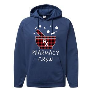 Pharmacy Crew Red Plaid Pharmacist Bowl Pills Christmas Gift Performance Fleece Hoodie