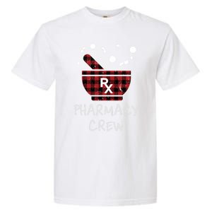 Pharmacy Crew Red Plaid Pharmacist Bowl Pills Christmas Gift Garment-Dyed Heavyweight T-Shirt