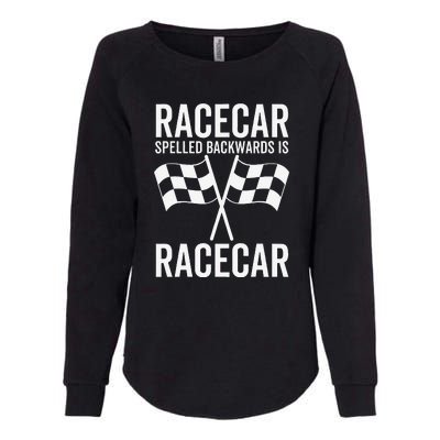 Pit Crew Race Car Checkered Flag Team Auto Racing Womens California Wash Sweatshirt