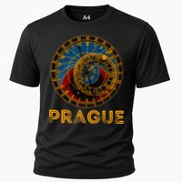 Prague Czech Republic Souvenir Astronomical Clock Prague Cooling Performance Crew T-Shirt