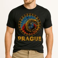 Prague Czech Republic Souvenir Astronomical Clock Prague Cooling Performance Crew T-Shirt