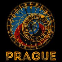 Prague Czech Republic Souvenir Astronomical Clock Prague Cooling Performance Crew T-Shirt